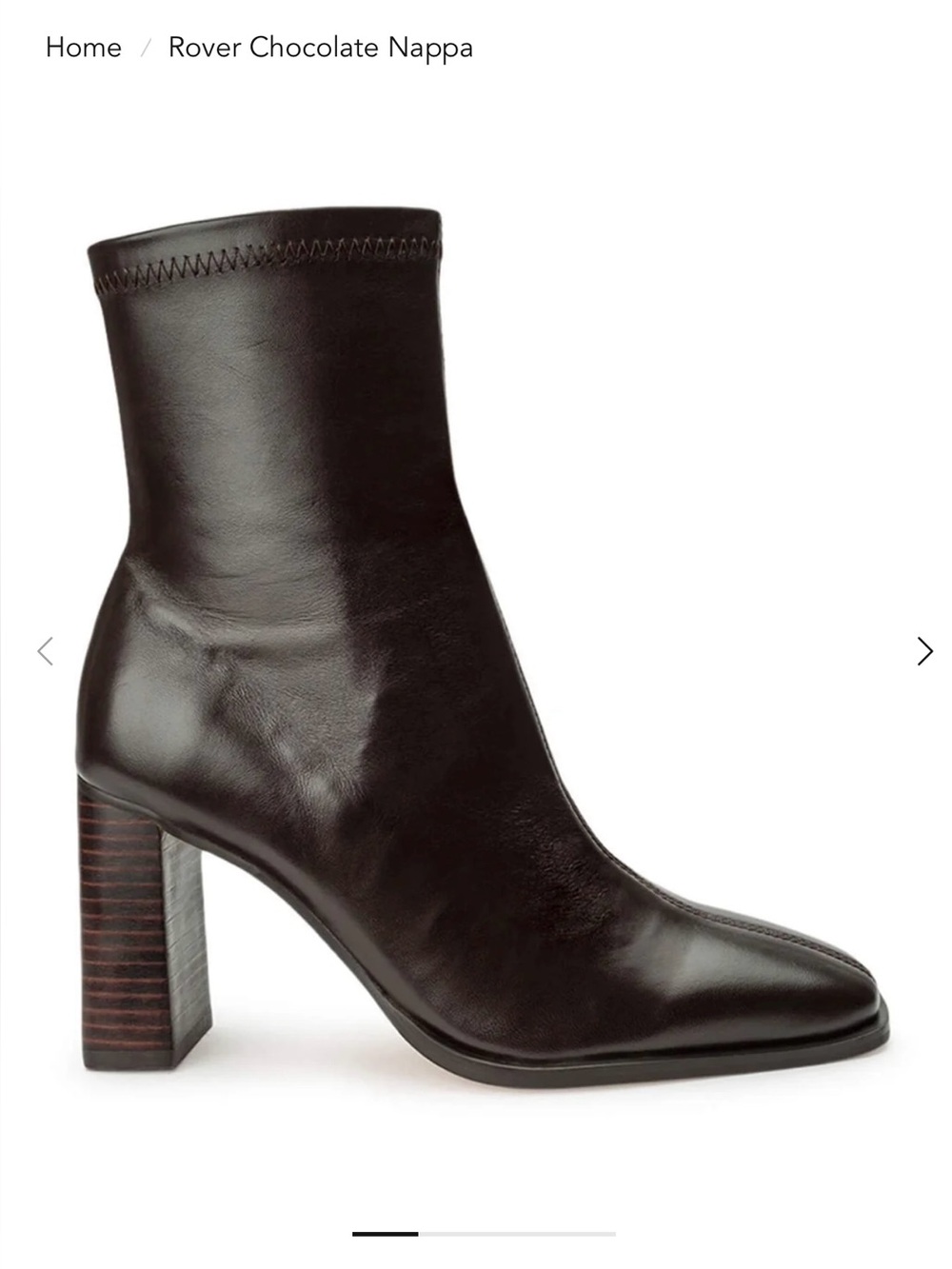 Tony Bianco Rover Chocolate Nappa Square-Toe Ankle Boots